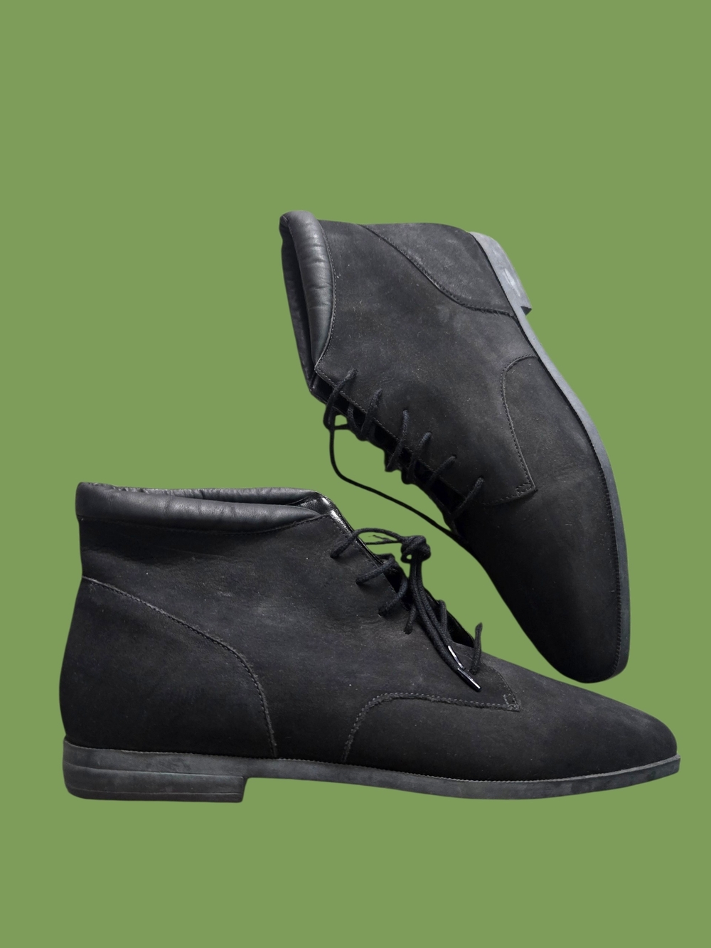 Womens 80s Victorian Granny Boots - Classic Lace-Up 10